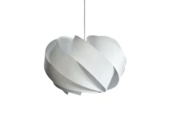 Dyberg Larsen Suspensions Suspension En Acrylique Et Polycarbonate Blanc, H 35 Cm D 50 Cm