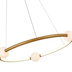 Laurie Lumière Suspensions Suspension En Aluminium Dore -Luminaires Soldes 202 suspension en aluminium dore 3