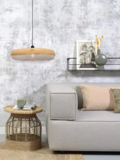 Good & Mojo Suspensions Suspension En Bambou Blanc H17cm -Luminaires Soldes 202 suspension en bambou blanc h17cm 8