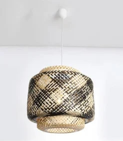 Lussiol Lighting Suspensions Suspension En Bambou Noir D. 40 Cm -Luminaires Soldes 202 suspension en bambou noir d 40 cm 4