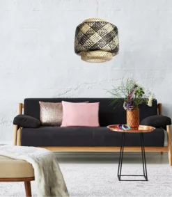 Lussiol Lighting Suspensions Suspension En Bambou Noir D. 40 Cm -Luminaires Soldes 202 suspension en bambou noir d 40 cm 5