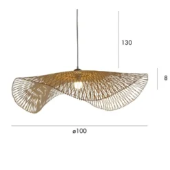 Now’s Home Suspensions Suspension En Bambou Tressé D100 -Luminaires Soldes 202 suspension en bambou tresse d100 5