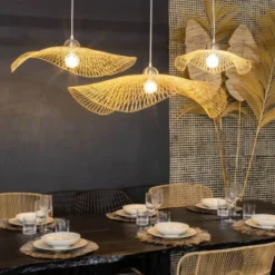 Now’s Home Suspensions Suspension En Bambou Tressé D55 -Luminaires Soldes 202 suspension en bambou tresse d55 4