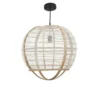 Mica Decorations Suspensions Suspension En Bois Beige Et Lin -Luminaires Soldes 202 suspension en bois beige et lin 6