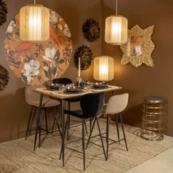 Now’s Home Suspensions Suspension En Bois Et Crochet -Luminaires Soldes 202 suspension en bois et crochet 4