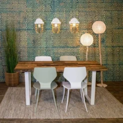 Now’s Home Suspensions Suspension En Bois Et Métal Blanc -Luminaires Soldes 202 suspension en bois et metal blanc 4