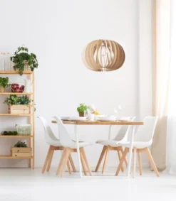 Lussiol Lighting Suspensions Suspension En Bois Naturel D. 44 Cm -Luminaires Soldes 202 suspension en bois naturel d 44 cm 2