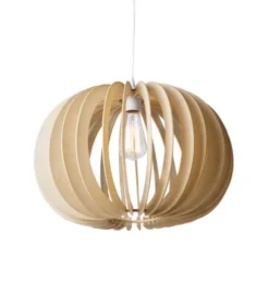 Lussiol Lighting Suspensions Suspension En Bois Naturel D. 44 Cm