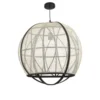Mica Decorations Suspensions Suspension En Bois Noir Et Lin -Luminaires Soldes 202 suspension en bois noir et lin