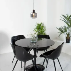 Keria Suspensions Suspension En Glass Noir -Luminaires Soldes 202 suspension en glass noir 1