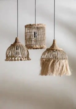 Bazar Bizar Suspensions Suspension En Herbe D'abaca Naturel -Luminaires Soldes 202 suspension en herbe d abaca naturel 3