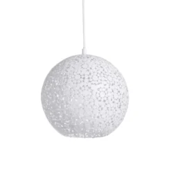 Lussiol Lighting Suspensions Suspension En Métal Blanc D. 30 Cm
