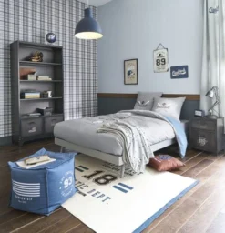 Maisons Du Monde Suspensions Enfant Suspension En Métal Bleu Marine -Luminaires Soldes 202 suspension en metal bleu marine 1000 11 34 193267 4