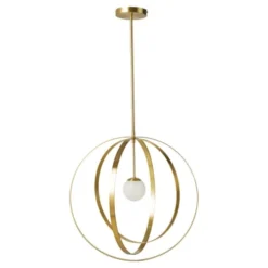 Maisons Du Monde Suspensions Suspension En Métal Doré Et Globe En Verre Sablé