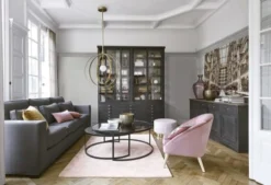 Maisons Du Monde Suspensions Suspension En Métal Doré Et Globe En Verre Sablé -Luminaires Soldes 202 suspension en metal dore et globe en verre sable 1000 14 22 190754 4