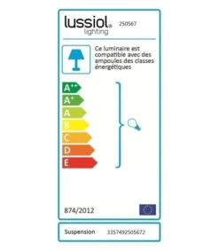 Lussiol Lighting Suspensions Suspension En Métal Jaune D. 30 Cm -Luminaires Soldes 202 suspension en metal jaune d 30 cm 3