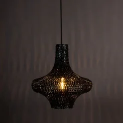 Dutchbone Suspensions Suspension En Métal M Noir -Luminaires Soldes 202 suspension en metal m noir 2