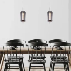 Globo Suspensions Suspension En Métal Noir -Luminaires Soldes 202 suspension en metal noir 12