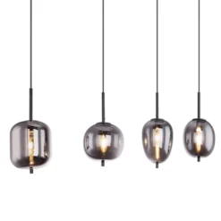 Globo Suspensions Suspension En Métal Noir -Luminaires Soldes 202 suspension en metal noir 25