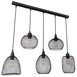 Globo Suspensions Suspension En Métal Noir -Luminaires Soldes 202 suspension en metal noir 32