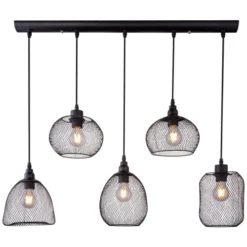 Globo Suspensions Suspension En Métal Noir -Luminaires Soldes 202 suspension en metal noir 33