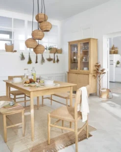 Maisons Du Monde Suspensions Suspension En Métal Noir 5 Abat-jour En Rotin Tressé Main -Luminaires Soldes 202 suspension en metal noir 5 abat jour en rotin tresse main 1000 5 38 220495 3