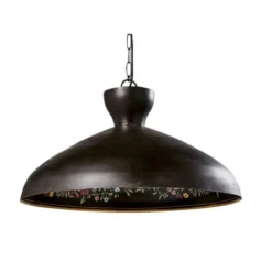 Maisons Du Monde Suspensions Suspension En Métal Noir Et Décor Floral Peint -Luminaires Soldes 202 suspension en metal noir et decor floral peint 1000 15 35 189701 1