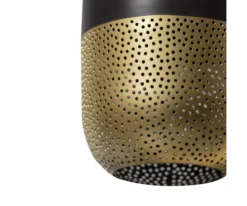 Woood Suspensions Suspension En Métal Noir Et Doré 36cm -Luminaires Soldes 202 suspension en metal noir et dore 36cm 3