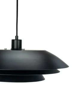 Dyberg Larsen Suspensions Suspension En Métal Noir Mat, H 13 Cm D 45 Cm -Luminaires Soldes 202 suspension en metal noir mat h 13 cm d 45 cm 2