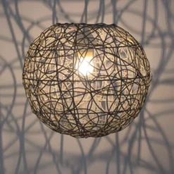 Keria Suspensions Suspension En Rotin Gris -Luminaires Soldes 202 suspension en rotin gris 3