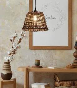 Lussiol Lighting Suspensions Suspension En Rotin Marron D. 29 Cm -Luminaires Soldes 202 suspension en rotin marron d 29 cm 2