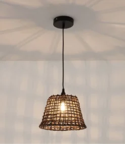 Lussiol Lighting Suspensions Suspension En Rotin Marron D. 29 Cm -Luminaires Soldes 202 suspension en rotin marron d 29 cm 3