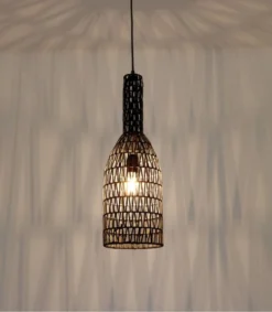 Lussiol Lighting Suspensions Suspension En Rotin Noir D. 19 Cm -Luminaires Soldes 202 suspension en rotin noir d 19 cm 2