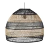Maisons Du Monde Suspensions Suspension En Rotin Tressé Beige Et Noir -Luminaires Soldes 202 suspension en rotin tresse beige et noir 1000 16 32 210731 3