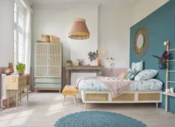 Maisons Du Monde Suspensions Suspension En Rotin Tressé Et Lin Beige -Luminaires Soldes 202 suspension en rotin tresse et lin beige 1000 1 5 202709 3