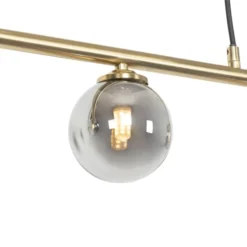 QAZQA Suspensions Suspension En Verre Doré/laiton -Luminaires Soldes 202 suspension en verre dore laiton 13