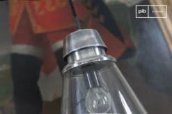 PIB Suspensions Suspension En Verre Et Métal Argenté -Luminaires Soldes 202 suspension en verre et metal argente 3