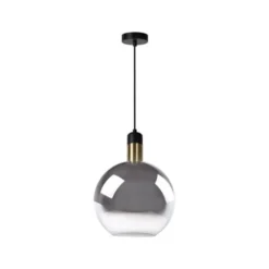 Lampea Suspensions Suspension En Verre Fumé 158 Cm -Luminaires Soldes 202 suspension en verre fume 158 cm 1