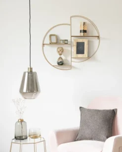 Maisons Du Monde Suspensions Suspension En Verre Fumé Et Métal Doré -Luminaires Soldes 202 suspension en verre fume et metal dore 1000 1 8 195127 2