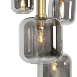 QAZQA Suspensions Suspension En Verre Gris -Luminaires Soldes 202 suspension en verre gris 5