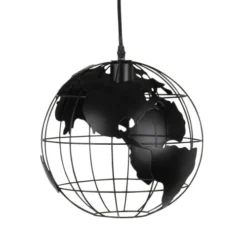 Maisons Du Monde Suspensions Suspension Globe Terrestre En Métal Noir Ajouré