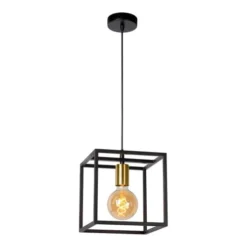 Lampea Suspensions Suspension Industrielle En Métal Noir 150 Cm -Luminaires Soldes 202 suspension industrielle en metal noir 150 cm 2