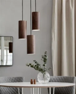 Markslöjd Suspensions Suspension/Lustre Câble Textile - Douilles Métal Marron -Luminaires Soldes 202 suspension lustre cable textile douilles metal marron 2