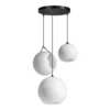 Deladeco Suspensions Suspension Moderne En Métal Blanc 200 Cm -Luminaires Soldes 202 suspension moderne en metal blanc 200 cm