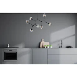 Deladeco Suspensions Suspension Moderne En Métal Noir 175 Cm -Luminaires Soldes 202 suspension moderne en metal noir 175 cm 1