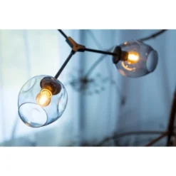 Deladeco Suspensions Suspension Moderne En Métal Noir 175 Cm -Luminaires Soldes 202 suspension moderne en metal noir 175 cm 2