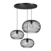Deladeco Suspensions Suspension Moderne En Métal Noir 90 Cm -Luminaires Soldes 202 suspension moderne en metal noir 90 cm