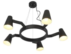 It's About Romi Lustres Suspension Noire 5 Lampes