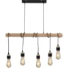 ATHM DESIGN Suspensions Suspension Noire Et Bois -Luminaires Soldes 202 suspension noire et bois
