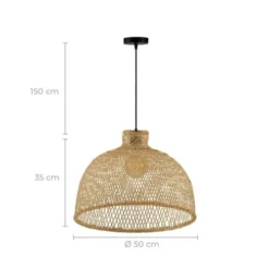 Rendez Vous Déco Suspensions Suspension Ronde 50cm En Bambou -Luminaires Soldes 202 suspension ronde 50cm en bambou 3